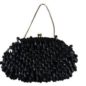 Simon Ernest Blum Beaded Evening Clutch Handbag Sequined Hong Kong Vintage Purse